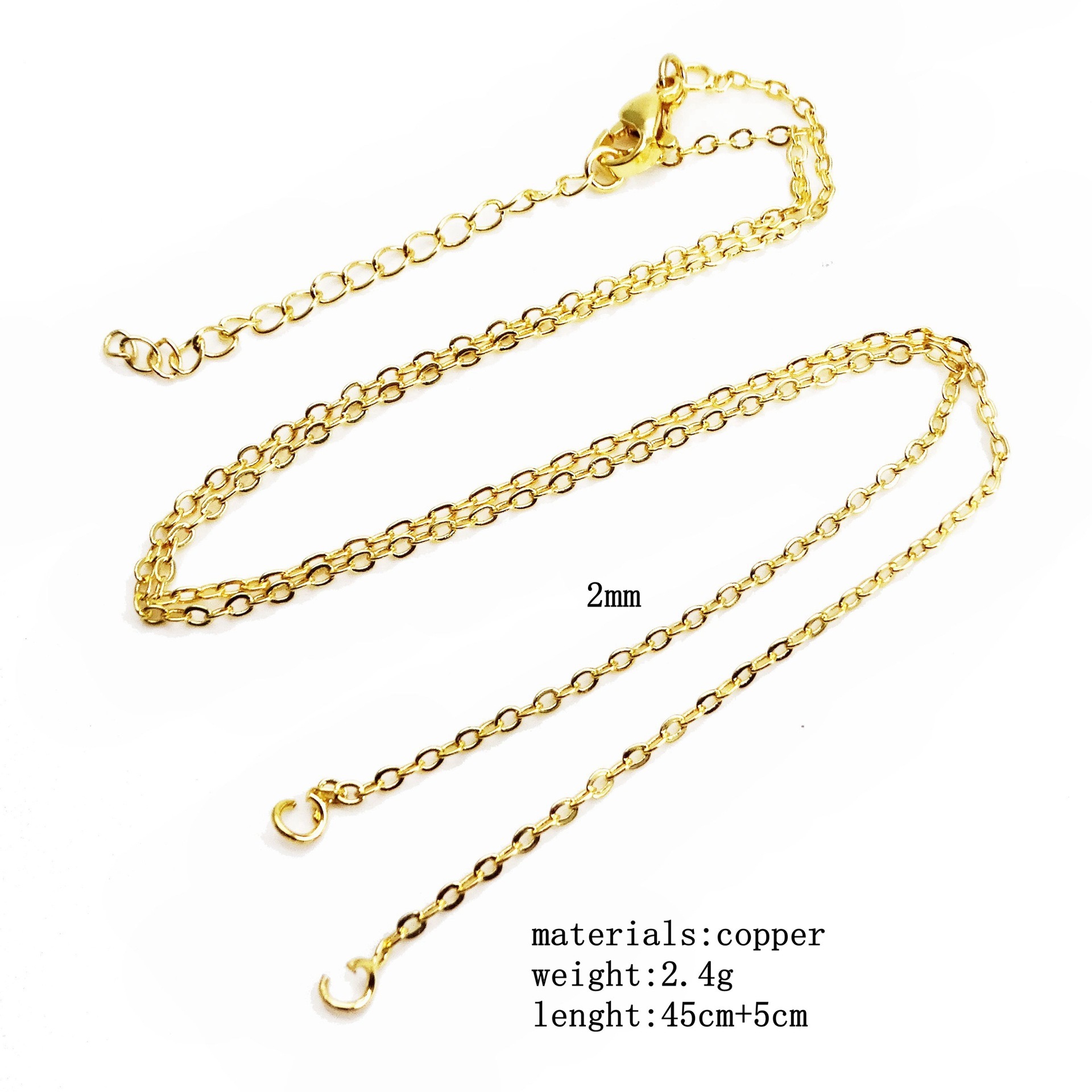 Copper Simple Style Classic Style Plating Solid Color Necklace