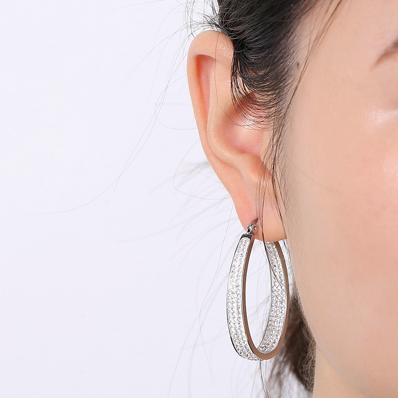 PVD Coated 18K Gold Plated U Shape Stainless Steel Simple Style Classic Style Waterproof Non Tarnish Earrings