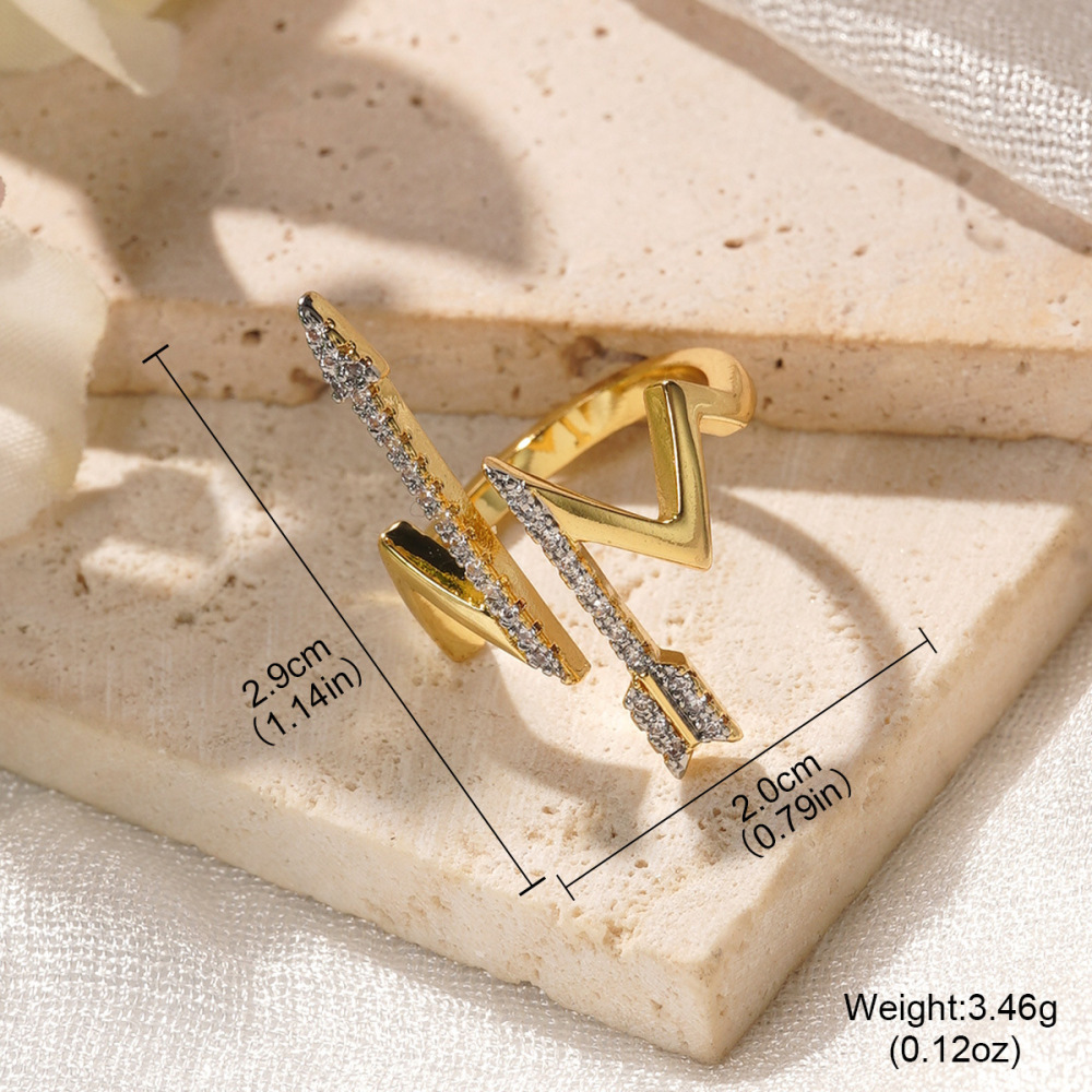 Electroplated (Including Color Retention Layer) Geometric Pattern Copper Elegant Hollow Metal Ring Fashionable Simple Luxurious Stackable Finger Accessories Unisex