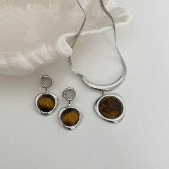 Tigereye Earrings Necklace