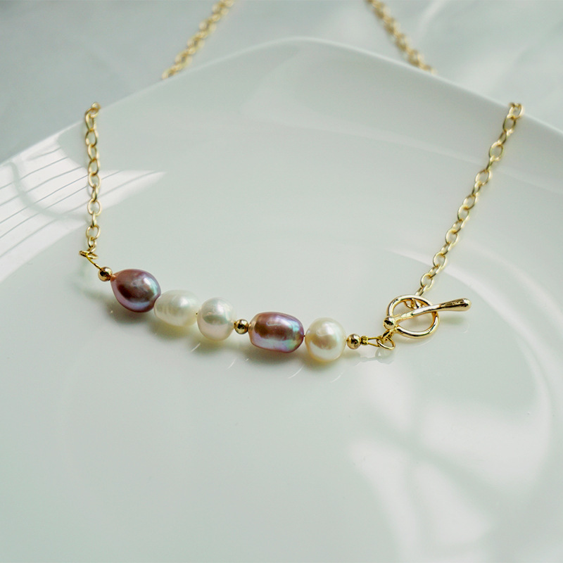 Baroque Vintage Handmade Freshwater Pearl Collarbone Necklace For Women Small Pearl Choker Women Jewelry Accessories