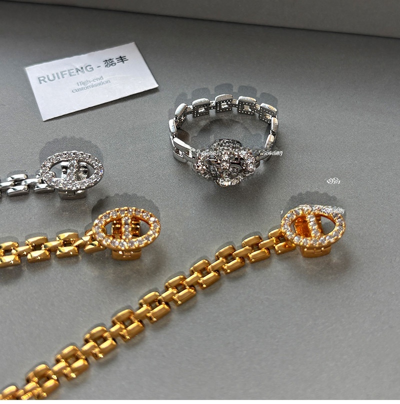 Geometric Brass Elegant Rings Bracelets