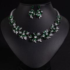 White background green