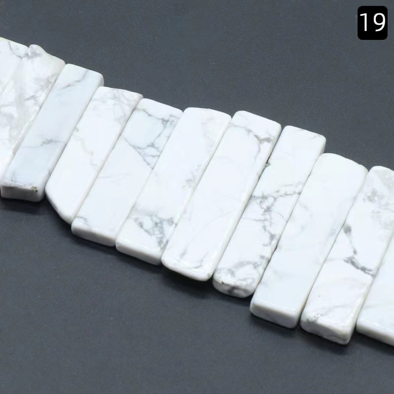 Classical Color Block Natural Stone Beaded Necklace