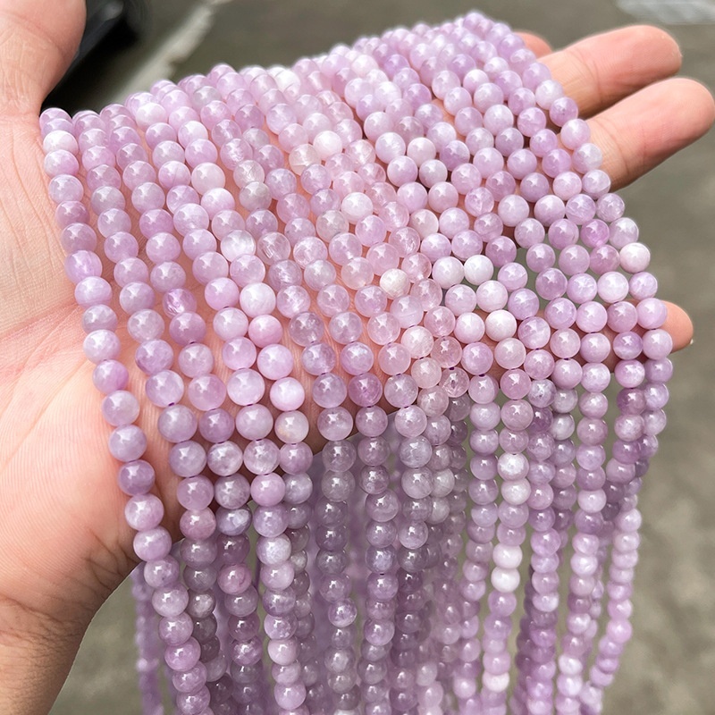 JD Jewelry Natural Amethyst Multi-Circle Bracelet Fashion Light Purple Crystal Women's Round Bead Bracelet Accessories Simple Style