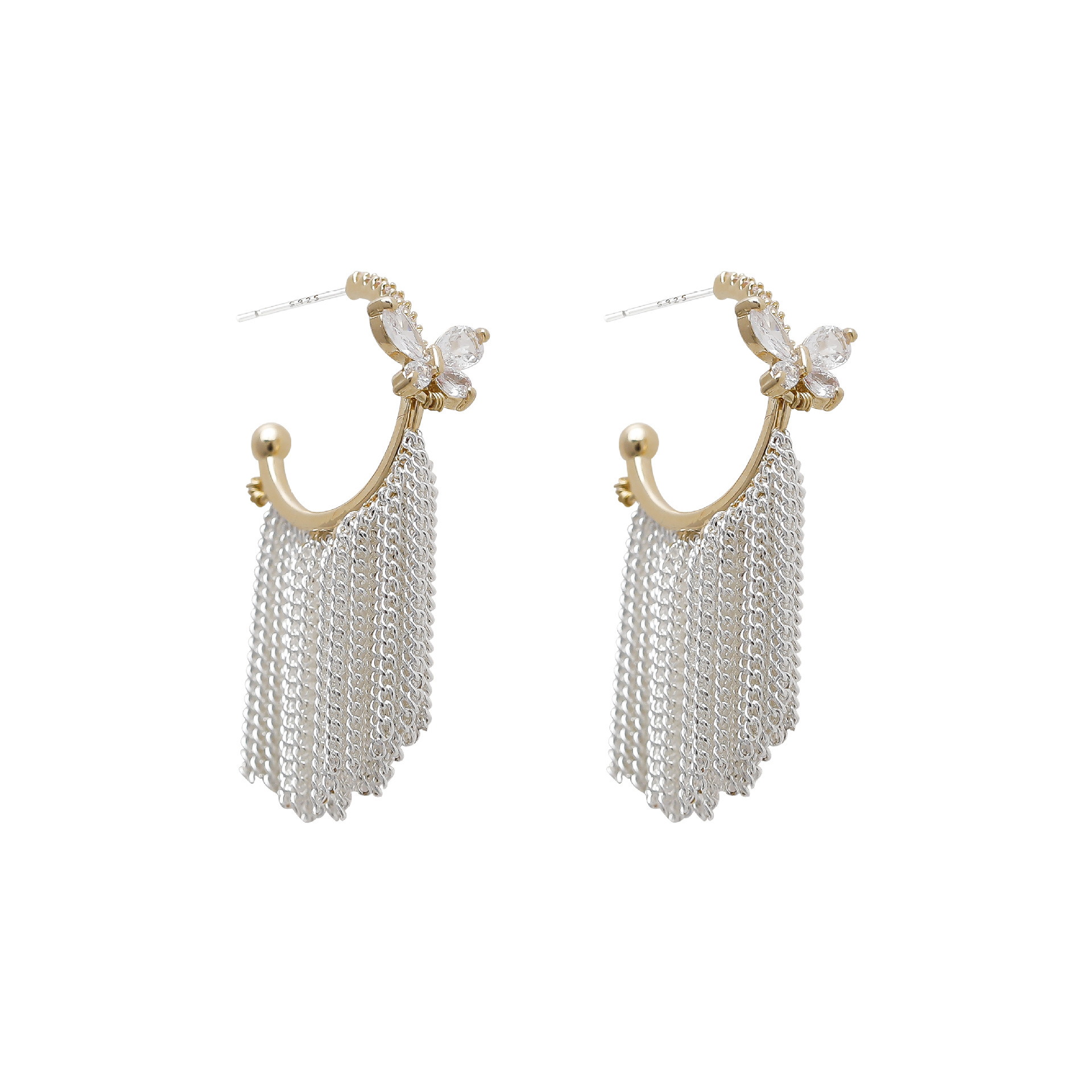 1 Pair Simple Style Classic Style Solid Color Plating Inlay Copper Zircon 18K Gold Plated Drop Earrings