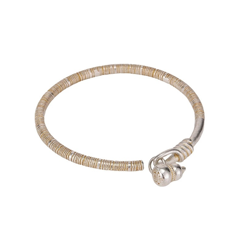 Silver Bracelet For Women Gold-Plated Fortune Gourd Open Vine Gourd Bracelet Youth Style Gift For Girlfriend New Chinese Style