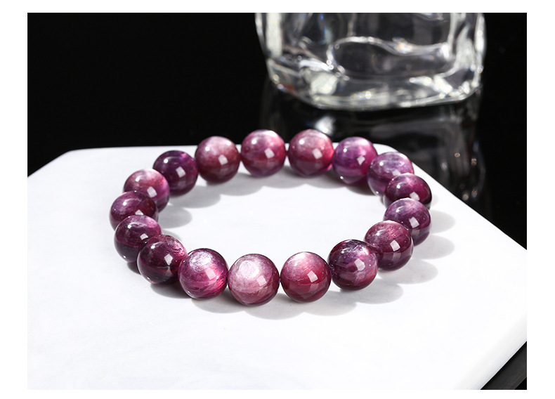 JD Jewelry 7A Natural Amethyst Geometric Pattern Crystal Bracelet Cat's Eye Crystal Purple Grape Fashion Women's Gift Bracelet Simple Style