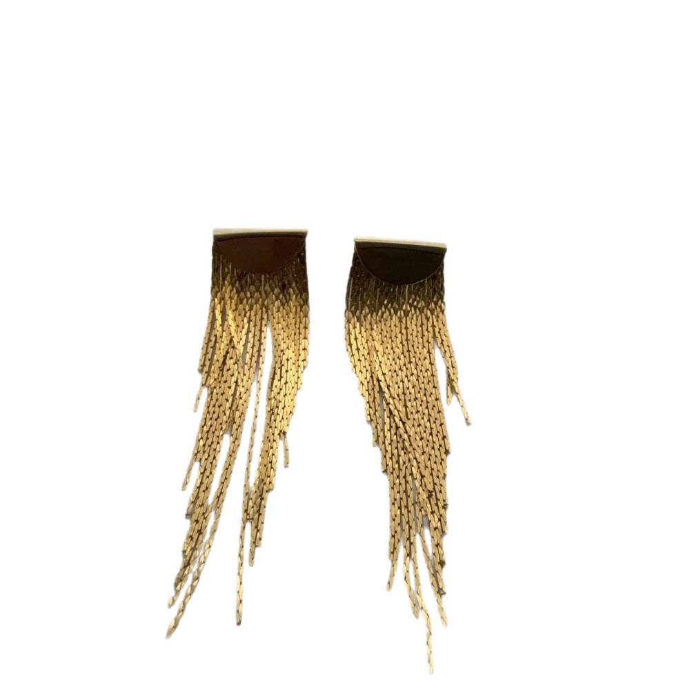 Long Tassel French Metal Earrings For Women, Simple Silver Needle Jewelry Accessories For Evening Banquets