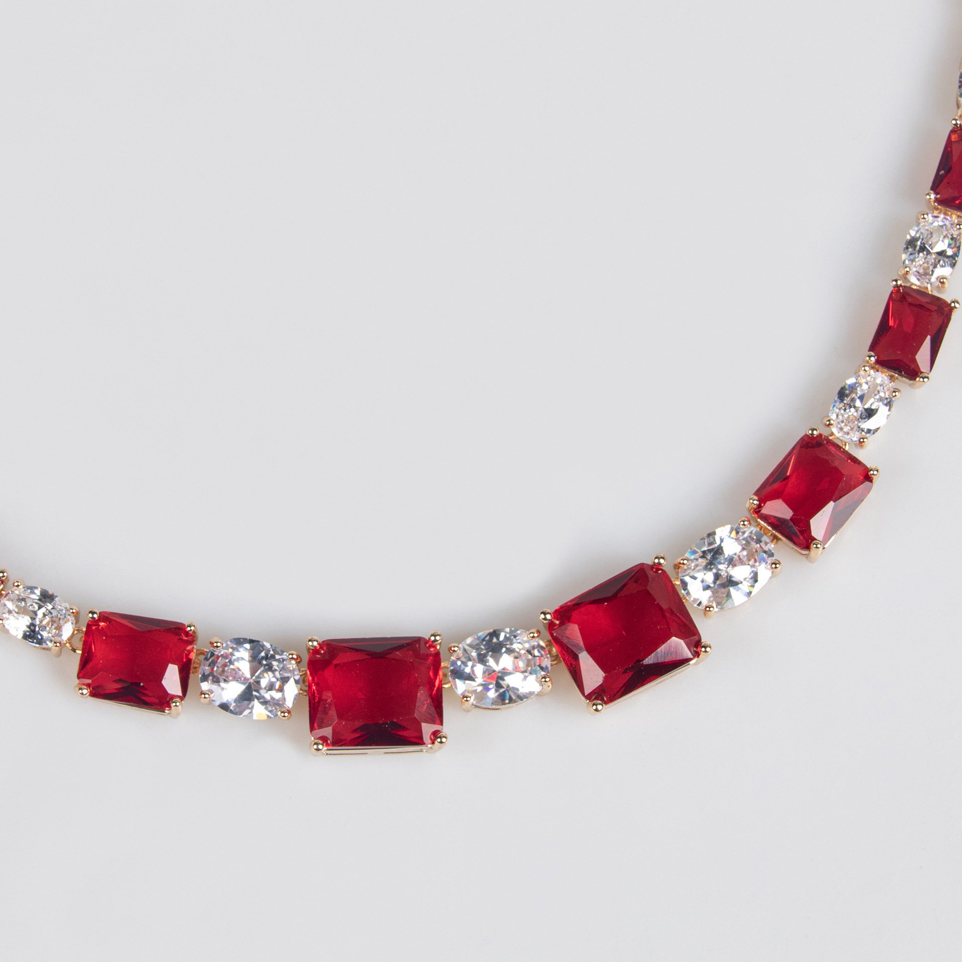 Wedding Dress Jewelry Set Women's Fashion Square Block Necklace Earrings Bracelet Luxury Style Copper Material Zircon Inlay