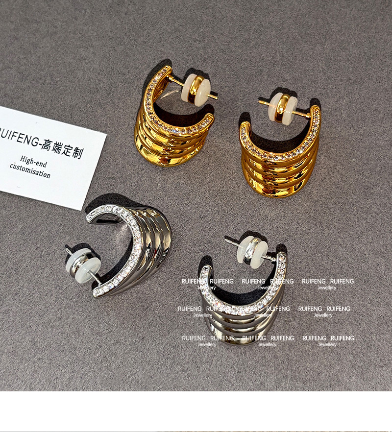 Elegant Classic Style Geometric Brass Women's Earrings