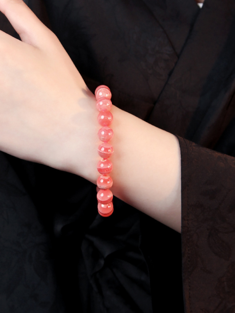 Natural Red Patterned Quartz Crystal Bracelet High Quality Ice Type Argentine National Stone Inca Rose Sea Tang Crystal Gem