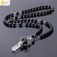 Black Agate Earrings-F782-Black-Agate