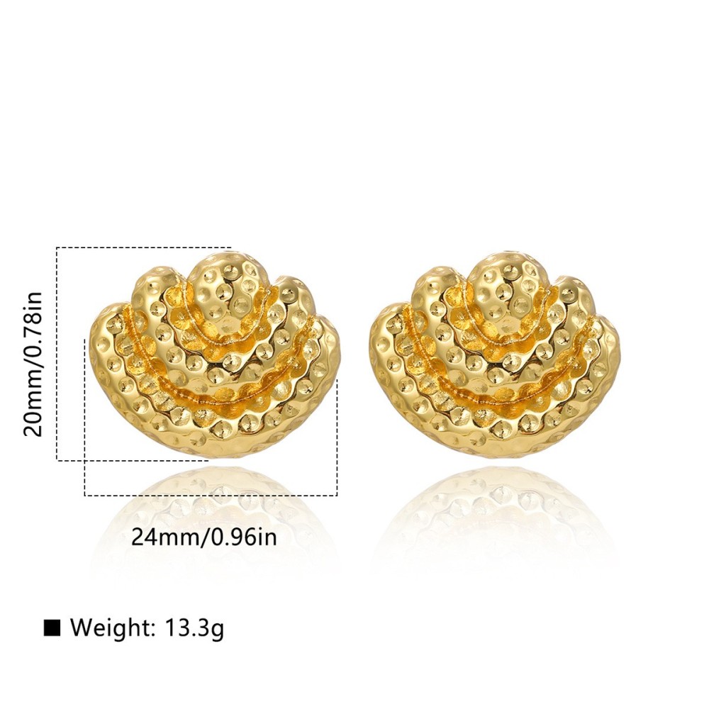 1 Pair Elegant C Shape Heart Shape Flower 304 Stainless Steel Ear Studs