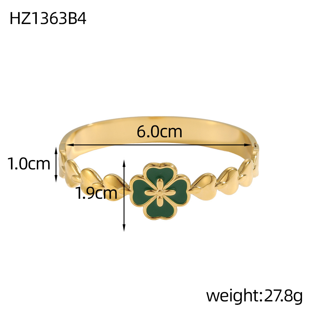 Elegant Stainless Steel Flower Bracelet Creative Design Mermaid Petal Fashion OL Circle And Dots Plated Hand Jewelry