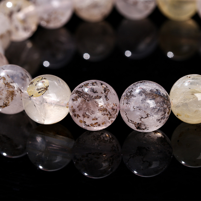 JD Jewelry Natural Gum Crystal Bracelet Fashion Unisex Beaded Round Single Circle Jewelry Geometric Pattern Simple Style