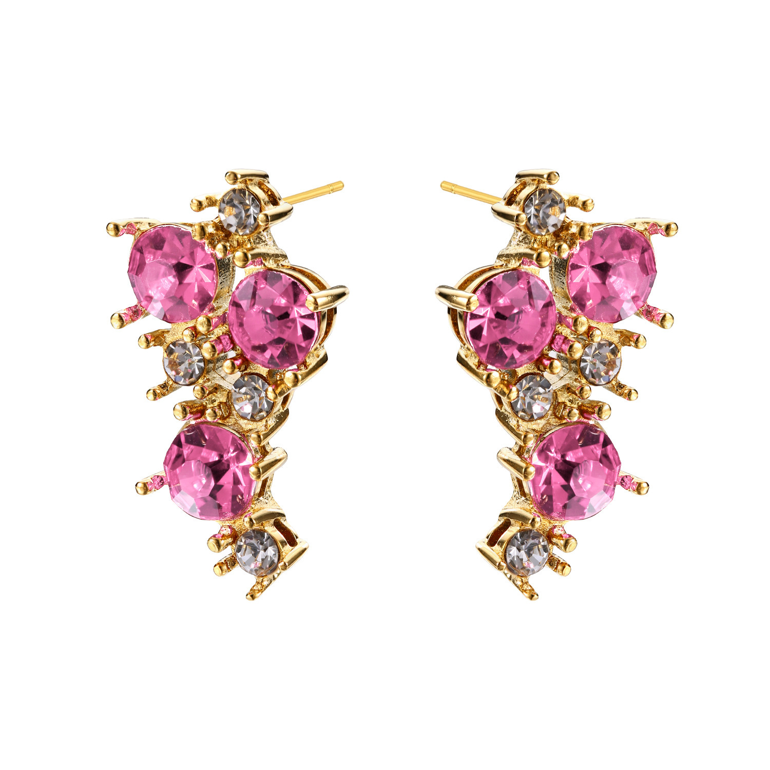 Fashionable Red Cherry Titanium Steel Earrings Women's Exquisite Design Luxury Light Earring Jewelry Accessories
