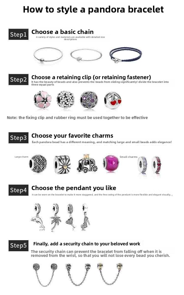 Panhui S925 White Bronze Necklace Silver Plated New ME Series Bead Bond Couple Bracelets Fashionable Jewelry Accessories