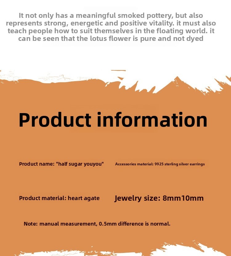 Natural Agate Drop Earrings Women's Unique Design Elegant Hanfu Accessories S925 Silver Geometric Pattern Simple Style