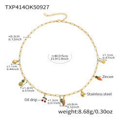 TXP414- Gold DIY Necklace 40+5cm