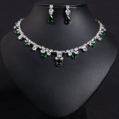 White background green