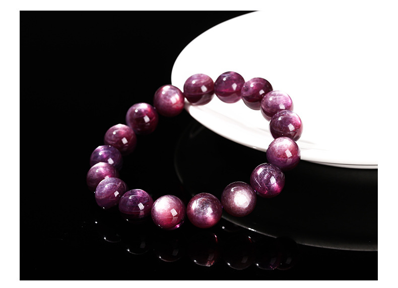 JD Jewelry 7A Natural Amethyst Geometric Pattern Crystal Bracelet Cat's Eye Crystal Purple Grape Fashion Women's Gift Bracelet Simple Style