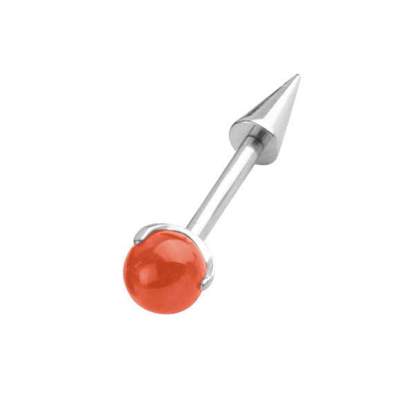 New Natural Stone Ball Demon Eyebrow Piercing Titanium Alloy Earrings Pointed Cone Piercing Jewelry Lip Stud Unisex Fashion Accessories