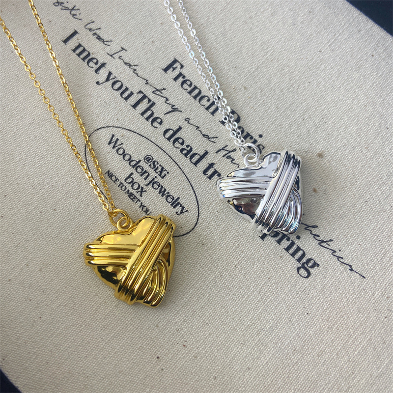 Basic Classic Style Korean Style Heart Shape Copper Plating Pendant Necklace
