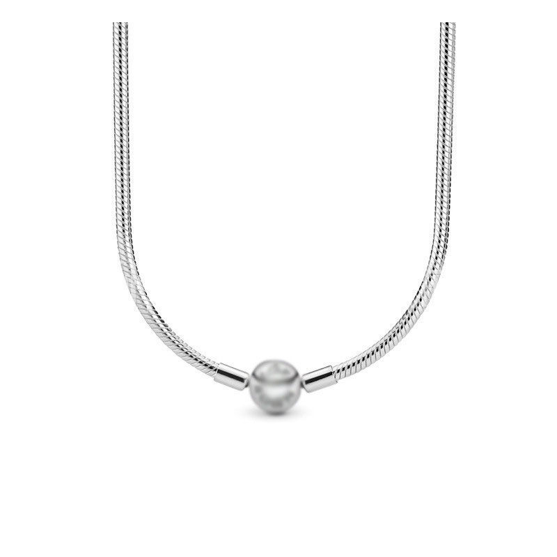 Silver Plated Necklace Beads DIY Accessories Rose Gold Style Men's Women's Fashion Hip Hop Couple Gifts Copper Material Chain