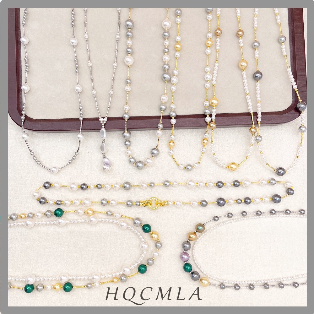 Long Pearl Star Sweater Chain Women's Fashionable Versatile Simple Style Spring Hot Sale High-End Jewelry Accessories