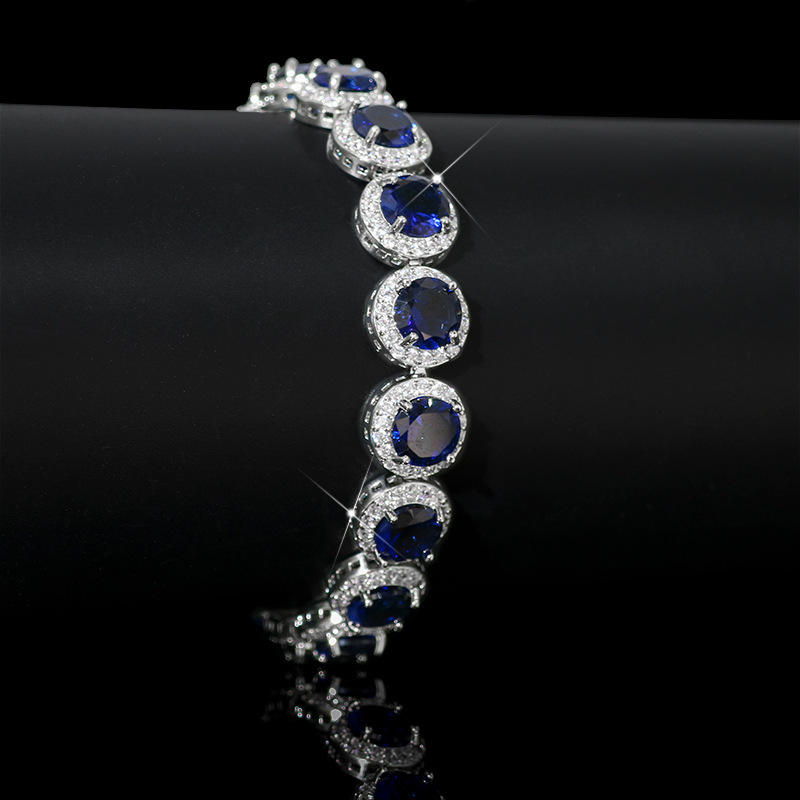 Classic Hip Hop Luxury Full Drill Zircon Waterdrop Bracelet For Women Simple Personality Hand Jewelry  Ins Style