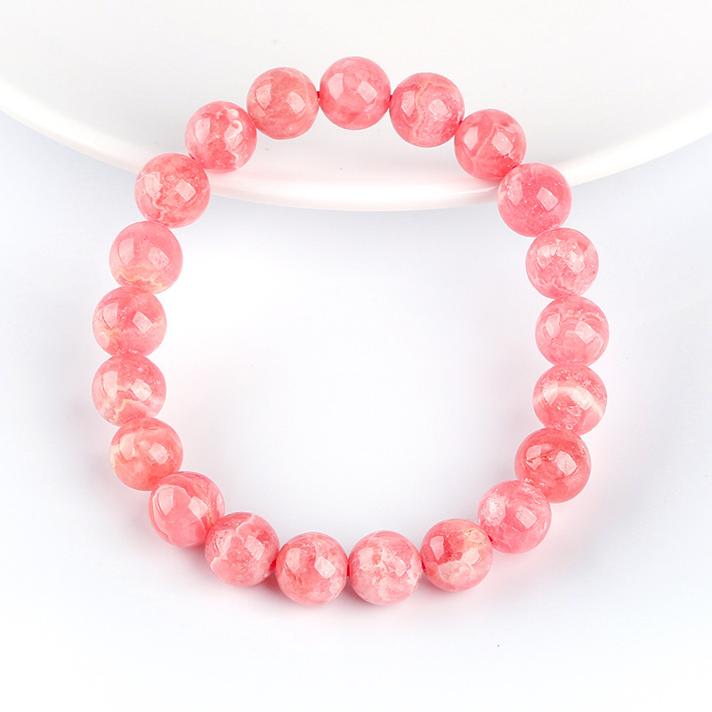 Natural Red Patterned Quartz Crystal Bracelet High Quality Ice Type Argentine National Stone Inca Rose Sea Tang Crystal Gem