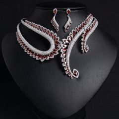 White Background Red Zirconium