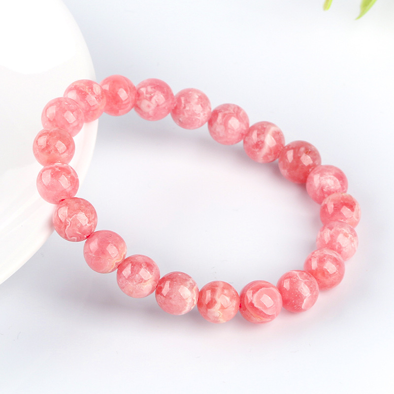 Natural Red Patterned Quartz Crystal Bracelet High Quality Ice Type Argentine National Stone Inca Rose Sea Tang Crystal Gem