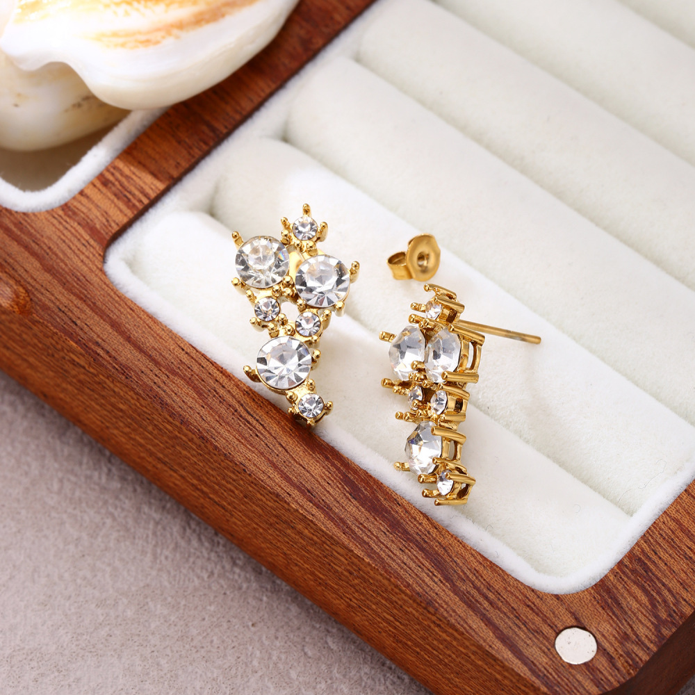 Fashionable Red Cherry Titanium Steel Earrings Women's Exquisite Design Luxury Light Earring Jewelry Accessories