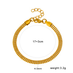 CK1433-gold Pigment Chain Bracelet