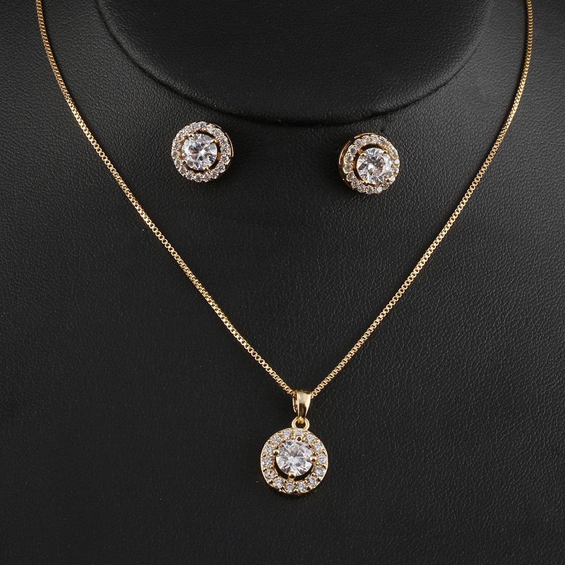 Geometric Copper Elegant Jewelry Set