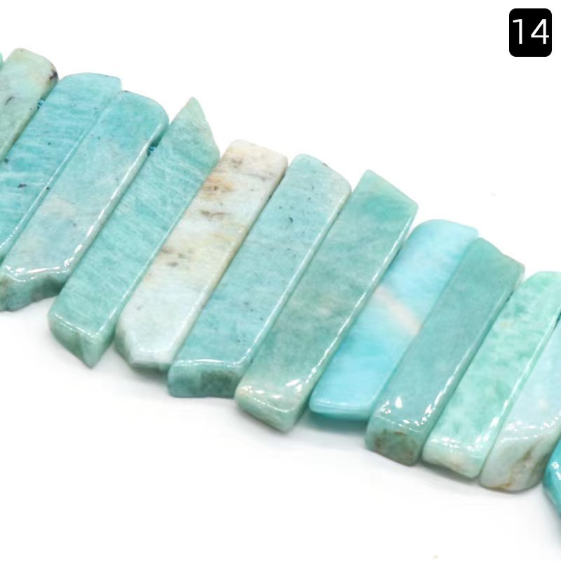 Classical Color Block Natural Stone Beaded Necklace
