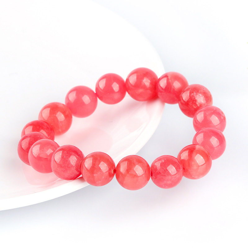 Natural Red Patterned Quartz Crystal Bracelet High Quality Ice Type Argentine National Stone Inca Rose Sea Tang Crystal Gem