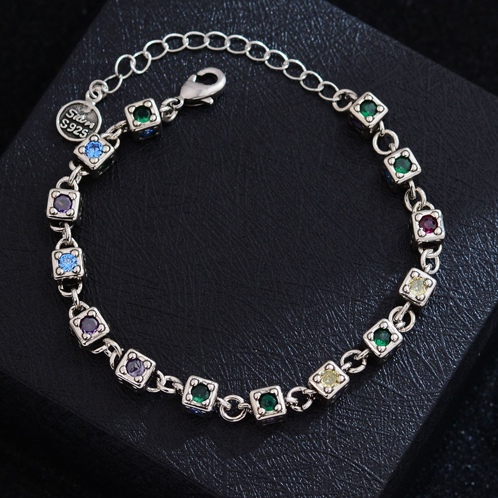 Wholesale Jewelry Vacation Classic Style Dice Copper Cable Chain Bracelets