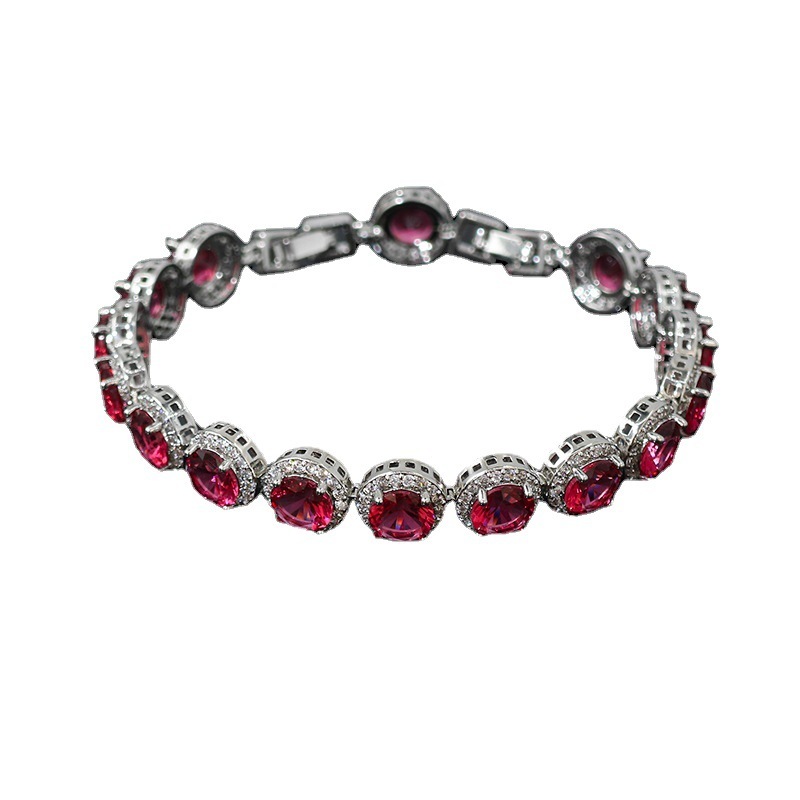 Classic Hip Hop Luxury Full Drill Zircon Waterdrop Bracelet For Women Simple Personality Hand Jewelry  Ins Style