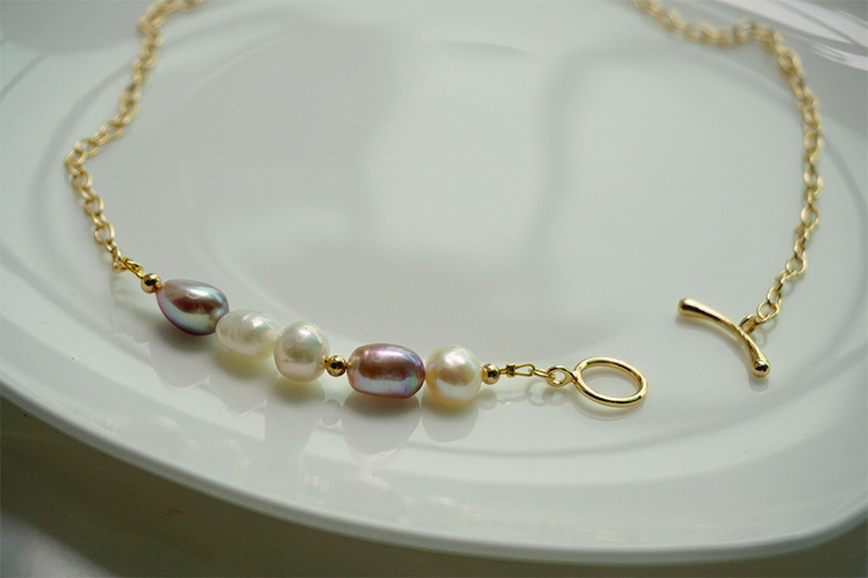 Baroque Vintage Handmade Freshwater Pearl Collarbone Necklace For Women Small Pearl Choker Women Jewelry Accessories