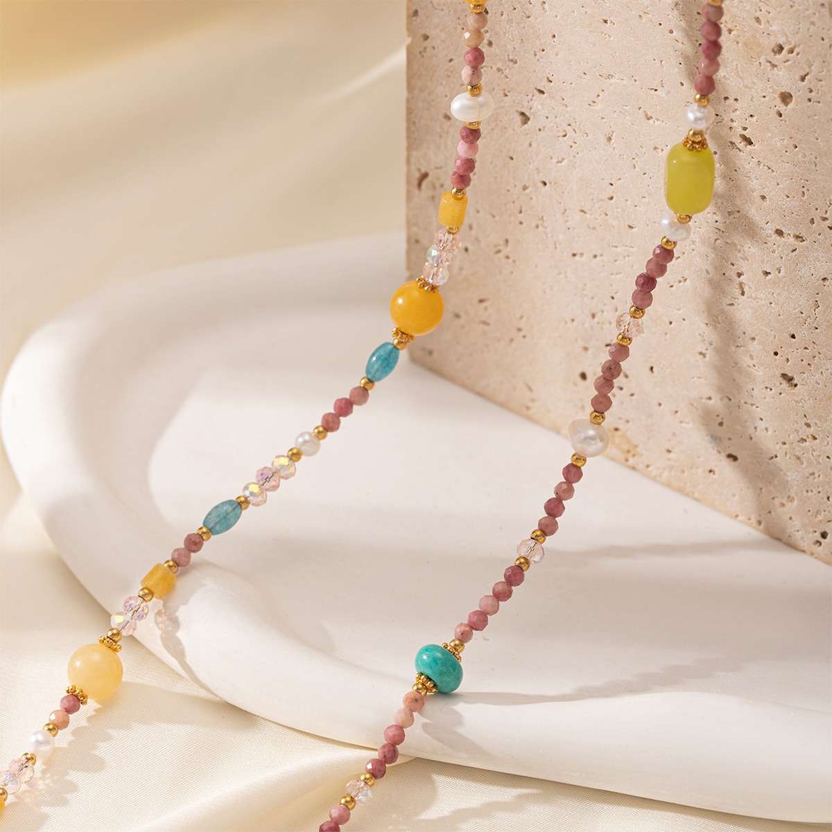 Elegant Classic Titanium Steel Pearl Necklace For Women Natural Simple Fashion Versatile Minimalist Jewelry Accessory