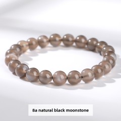8A Natural Black Moonstone Bracelet