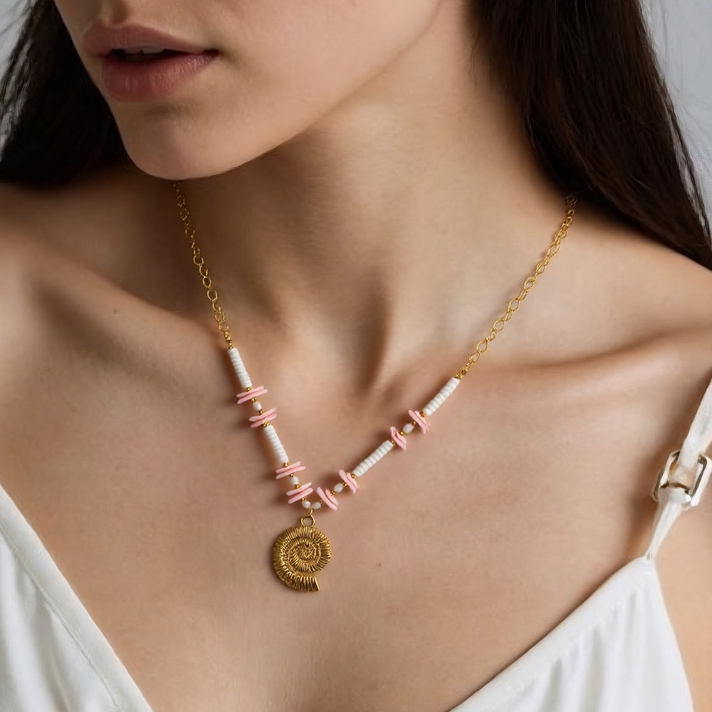 Bohemian Style Color Rope Necklace Women's Cotton Rope Ocean Jellyfish Pendant Luxury Clavicle Chain Casual Holiday Classic