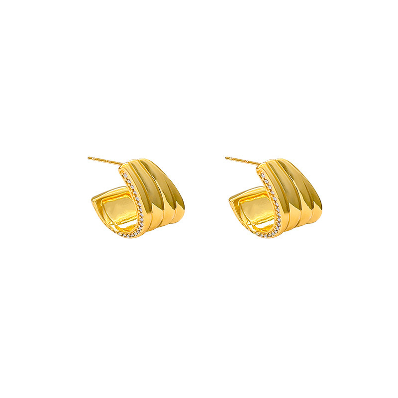 Elegant Classic Style Geometric Brass Women's Earrings