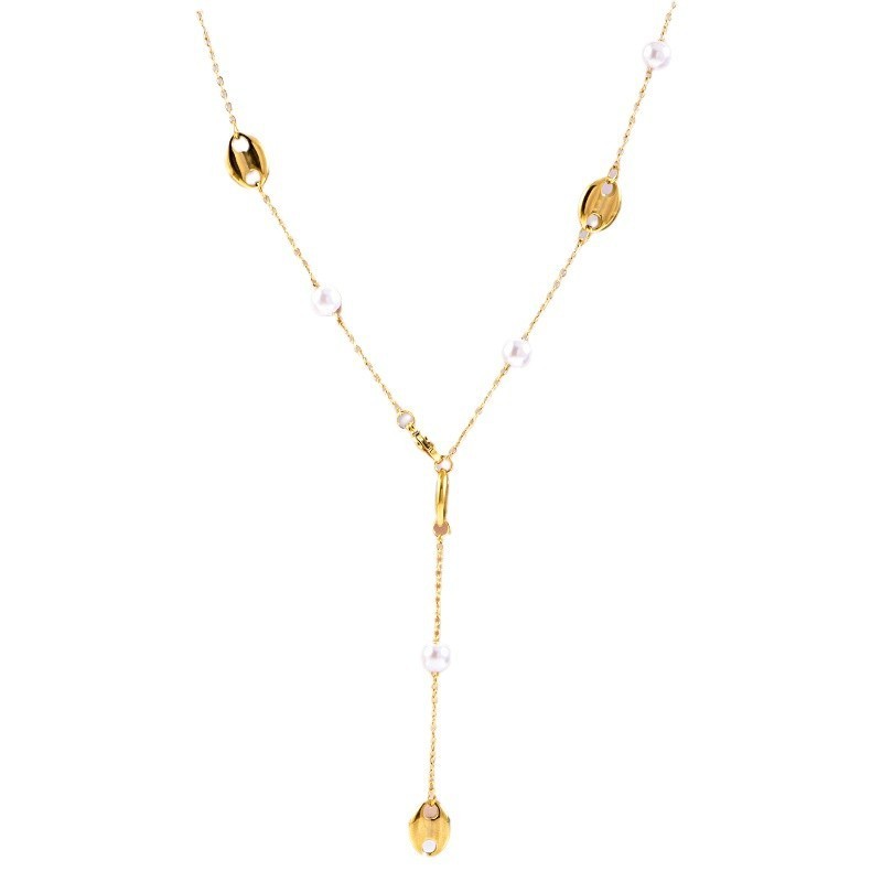 304 Stainless Steel Geometric PVD Coated 18K Real Gold Plated Vintage Style Classic Style Waterproof Non Tarnish Plating Cable Chain Necklace