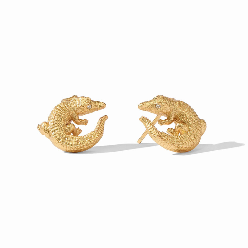 1 Pair Vintage Style Classic Style Crocodile Plating Brass Ear Studs