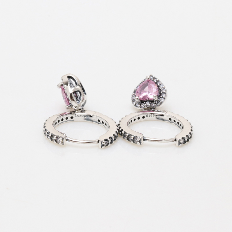 1 Pair Simple Style Classic Style Heart Shape Plating Copper Drop Earrings