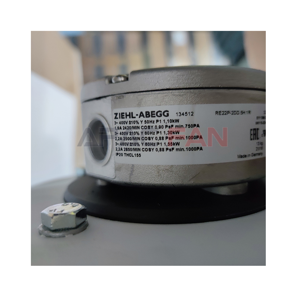 Centrifugal Fan ZIEHL-ABEGG RF22P-2DD.5H.1R 400V